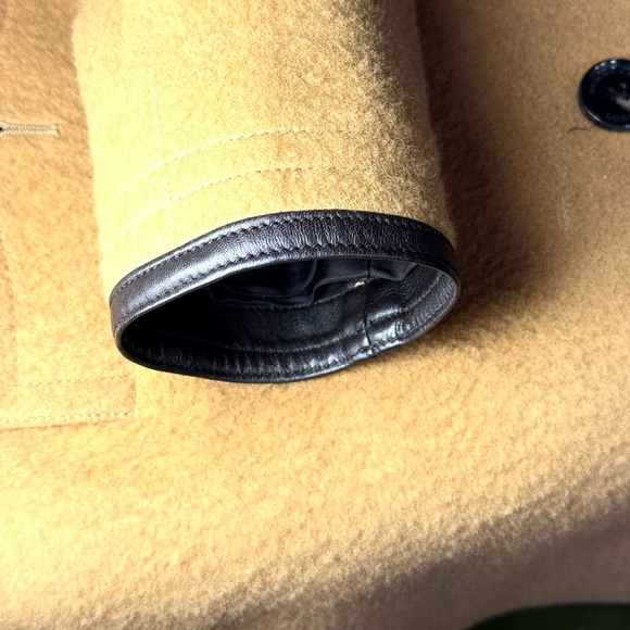 Burberry Men's Camel Wool Trench Coat - Picture 13 of 16